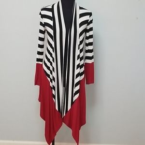 Long multi stripe cardigan